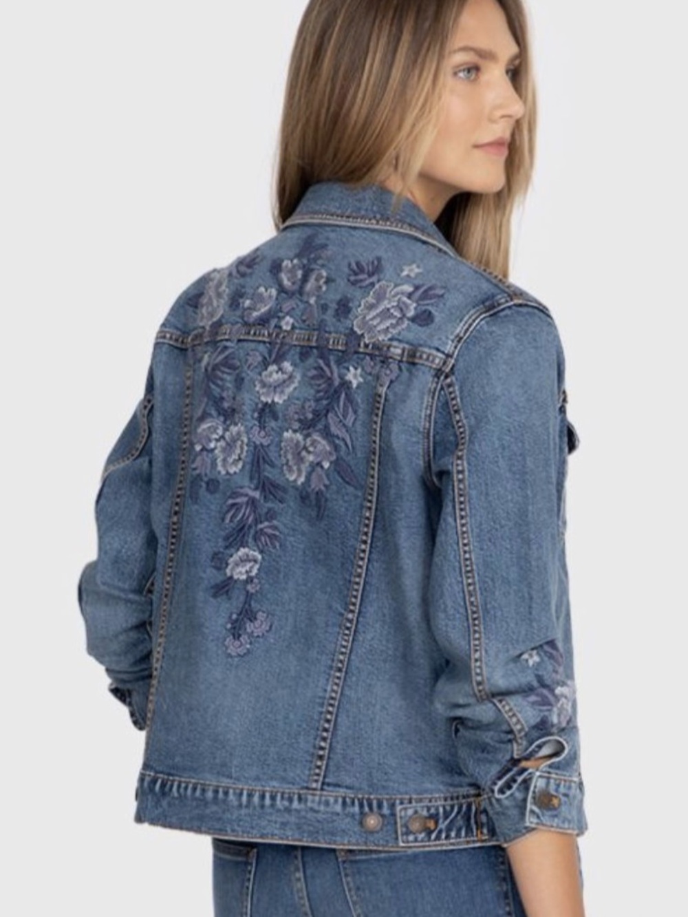 Johnny Was Niagra Embroidered Denim Jacket - Sz. M - NWT